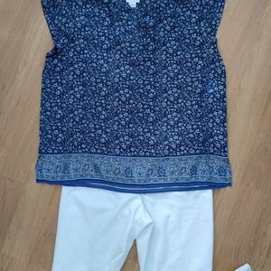 Liz Claiborne BOHO Cap Sleeved Blouse 